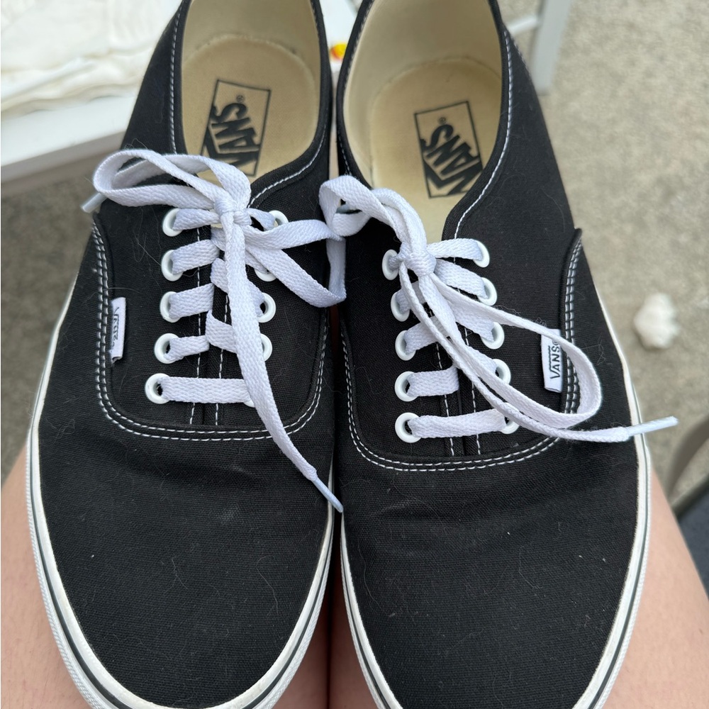 Vans Black and White Classic Canvas Sneakers